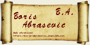 Boris Abrašević vizit kartica